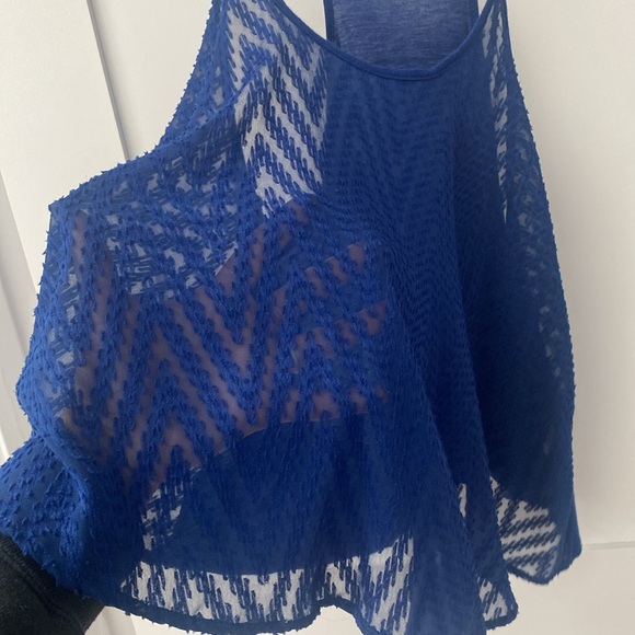 Blue Sheer Tank Top medium - Picture 2 of 4